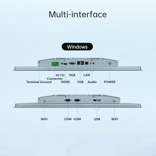 Image of 23.8-Inch Industrial Embedded Panel PC, Ratio 16:9 Multi-Touchscreen-Monitor,Industrial Touch Screen Panel Computer,WiFi & Built-in Speakers,IP65 Front,Win 10 I5 RAM 8G+256G SSD