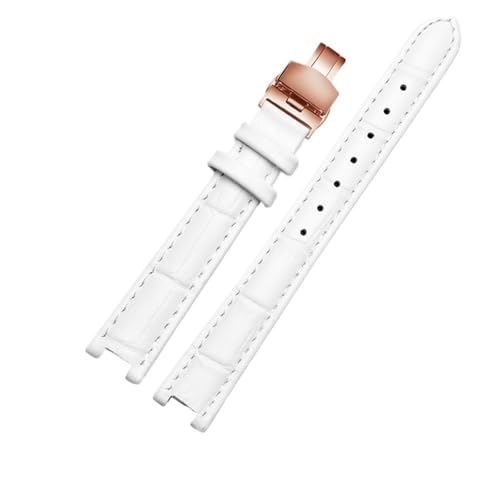 Bracelet montre 18mm cuir blanc encoche 15x7mm idéal pour vos tenues d'été
