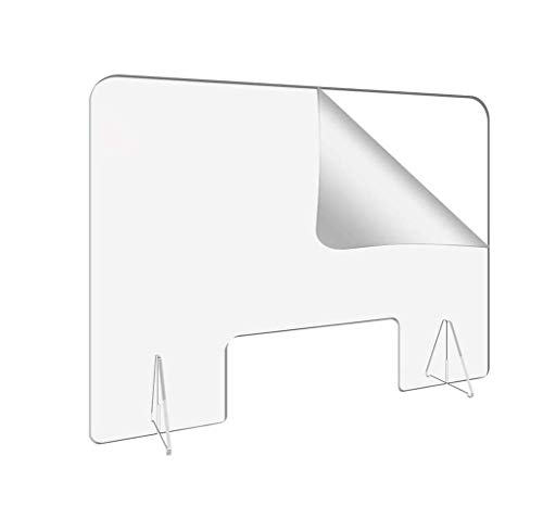FZ FUTURE Mamparas de Protección, Escudo de Acrílico Transparente Plexiglass para Mostradores y Ventillas de Transacciones, Protección contra Estornudos y Tos,40 * 40cm~3mm
