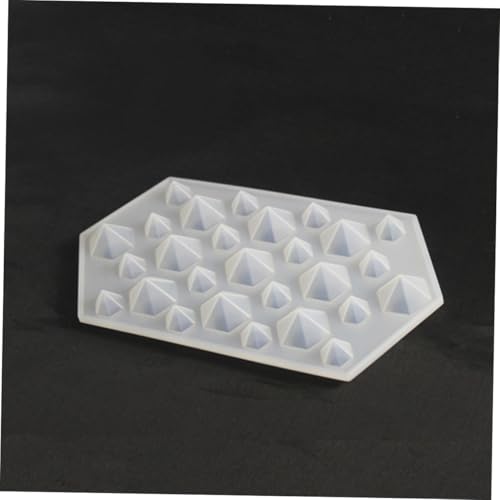 Molde de silicona transparente para cubitos de hielo en forma de diamante miniatura 3