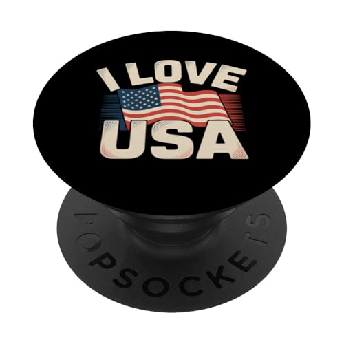 I Love USA Bandera Americana Orgullo Libertad PopSockets PopGrip Adhesivo