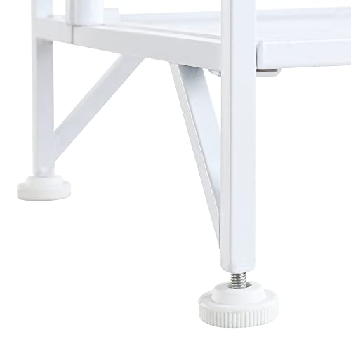Image of Convenience Concepts Xtra Storage Shelves - 5-Tier Folding Metal Storage Shelves, Closet Organizer for Office, Laundry Room, Bedroom, Garage, Kitchen, Bathroom, White