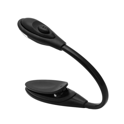 Genérico Clip de luz de lectura en el libro, lámpara de abrazadera para clip de libro, luz de LED para en la cama por la noche con manguera ajustable para ratones de biblioteca, estudiantes, niños