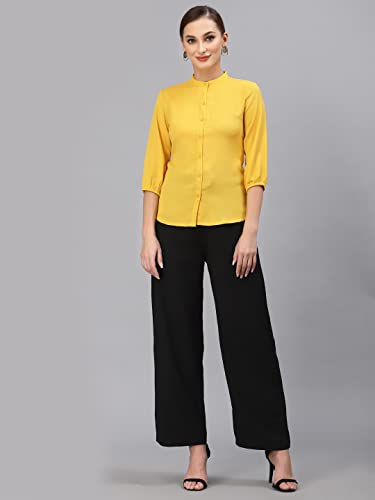 Image of Style Quotient Women Solid Lilac Polyester Formal Shirt