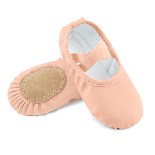 EQSJIU Ballet Shoes for Girls Ballet Pink Heel to Toe 61.02 Inch Ballerina Shoes for Girls 2t 2 Years