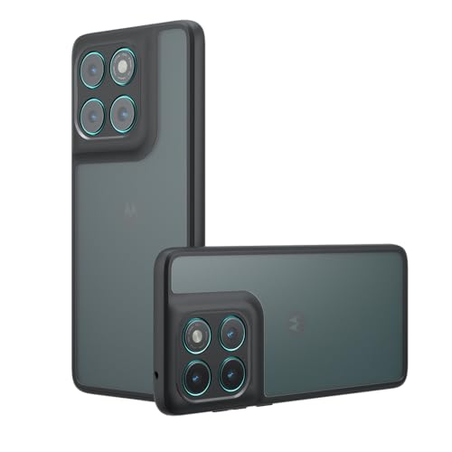 Image of Rubber Mobile Cover Compatible with Motorola Moto Edge 60 Fusion 5G | Black Slim Phone Back Cover | Soft Shockproof Back Case | Lightweight Protective Mobile Phone Case