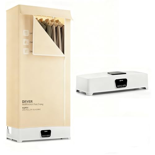 Asciugatrice Smart 1000W,Ferro A Vapore Automatico & Asciugatrice da Viaggio,Asciugatura Uniforme 360° ad Aria Calda Con Levigatura A Vapore,per Mantenere I Capi Freschi