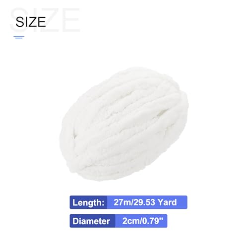 Fil chenille épais blanc naturel doux et moelleux pour pull