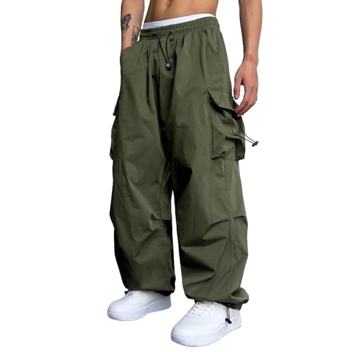 Amazon.com: Generic Men's Baggy Cargo Pants Trendy Casual