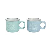 Medidas: taza 6.2 x 4.9 x 5.3 cm (90 ml), plato 11.8 cm de diámetro