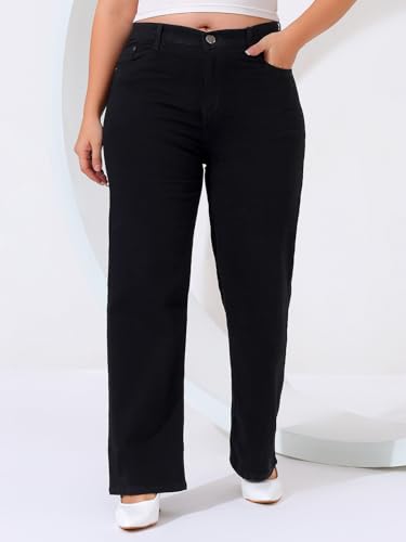 Image of Nifty Women's High Rise Denim Stretchable Straight Fit Plus Size Jeans