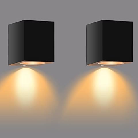 FUDESY 2-Pack Matte Black Outdoor Wall Lights Cover
