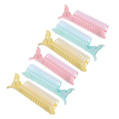 FOYTOKI 6Pcs Fluffy Hair Curler DIY Hair Rollers for Effortless Wavy Styles Tools for Home and Travel Lightweight and Durable Design