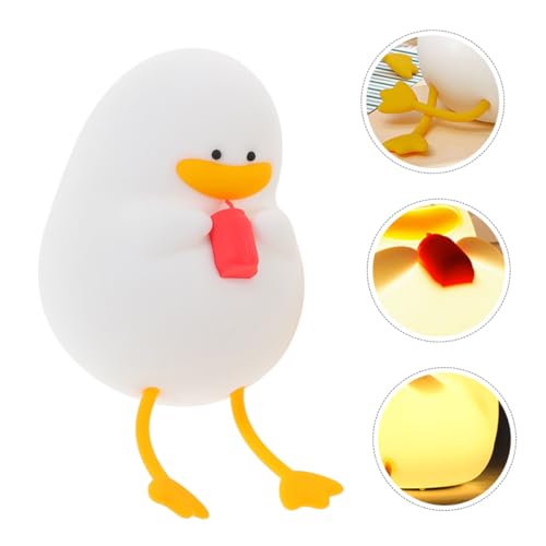 Lámpara de mesa de noche de silicona con forma de pato miniatura 7