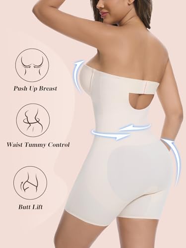 Slimers Strapless Shapewear Tummy Control: Strapless Body Shaper For Women With Built In Bra - Shapewear Bodysuit for Dress2