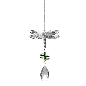 Dragonfly Crystal Suncatcher Prisms Bead Hanging Crystal for Windows Prisms Garden Wedding Christams Decor Rainbow Maker…