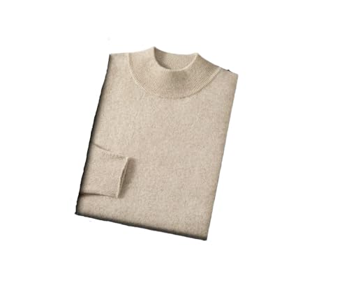 Men Loose Slim Fit Casual Sweater Semi-High Collar Sweater Men's Long Sleeve Knitted Pullovers Jumper