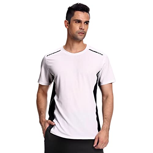 visionreast Camiseta Hombre Camisetas Deportiva Manga Corta Transpirable y de Secado Rápido T Shirt Camiseta de Running Gym Cuello Redondo Cover