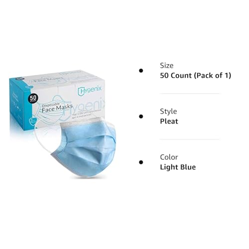 Hygenix MSK02 3Ply Disposable Face Masks Pfe 99% Filter Quality Tested thumb #6
