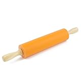 Remeel Silicone Rolling Pin for Baking Non-stick Rolling Pin Dough Roller Wooden Handle Kitchen Accessories Pastry Roller