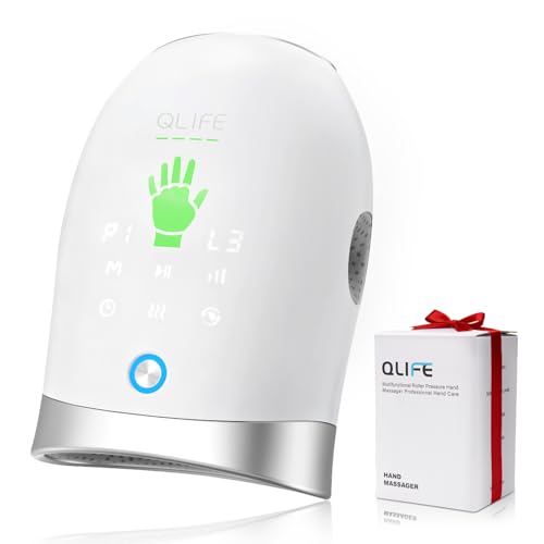 QLIFE Hand Massager with Heat and Compression Hand Massager for Arthritis and Carpal Tunnel Hand...