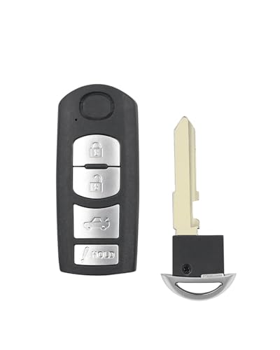 Coque de remplacement télécommande Mazda CX-5 CX-7 CX-9 boîtier clé 3 boutons avec lame d'urgence