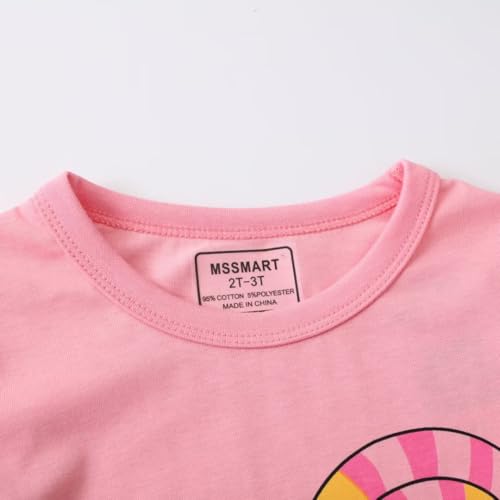 Image of Toddler Girl Long Sleeve T-Shirts Kids Cotton Fall Top 2-7 Years | 3 Pieces Soft Cotton Casual T-Shirt