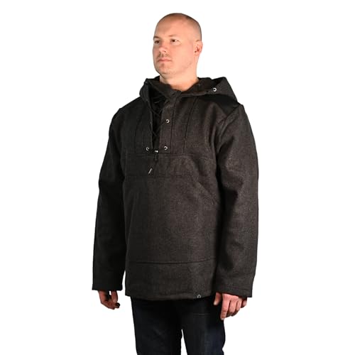 Arcturus Wool Anorak | 100% Virgin Wool | Cordura-Reinforced Shoulder Patches | Large, Adjustable Hood
