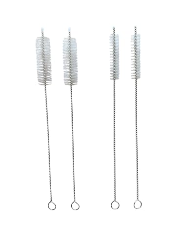 Paar Reinigungsbürsten 10mm & 15mm Ø für Milchleitungen und Milchschläuche von Kaffeevollautomaten wie z.B. Jura Saeco Krups Miele Siemens Melitta Bosch Nivona (Brühgruppe, Kaffeeauslauf, UVM). (2)