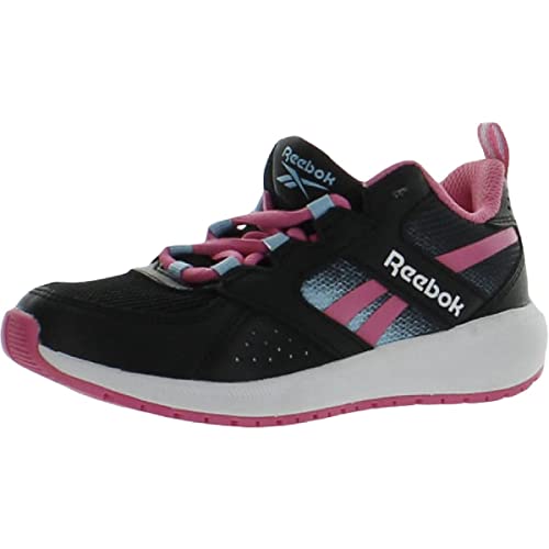 Reebok Girls Road Supreme 2.0 Running Shoe, Black/True Pink/Digital Blue, 6.5 Little Kid