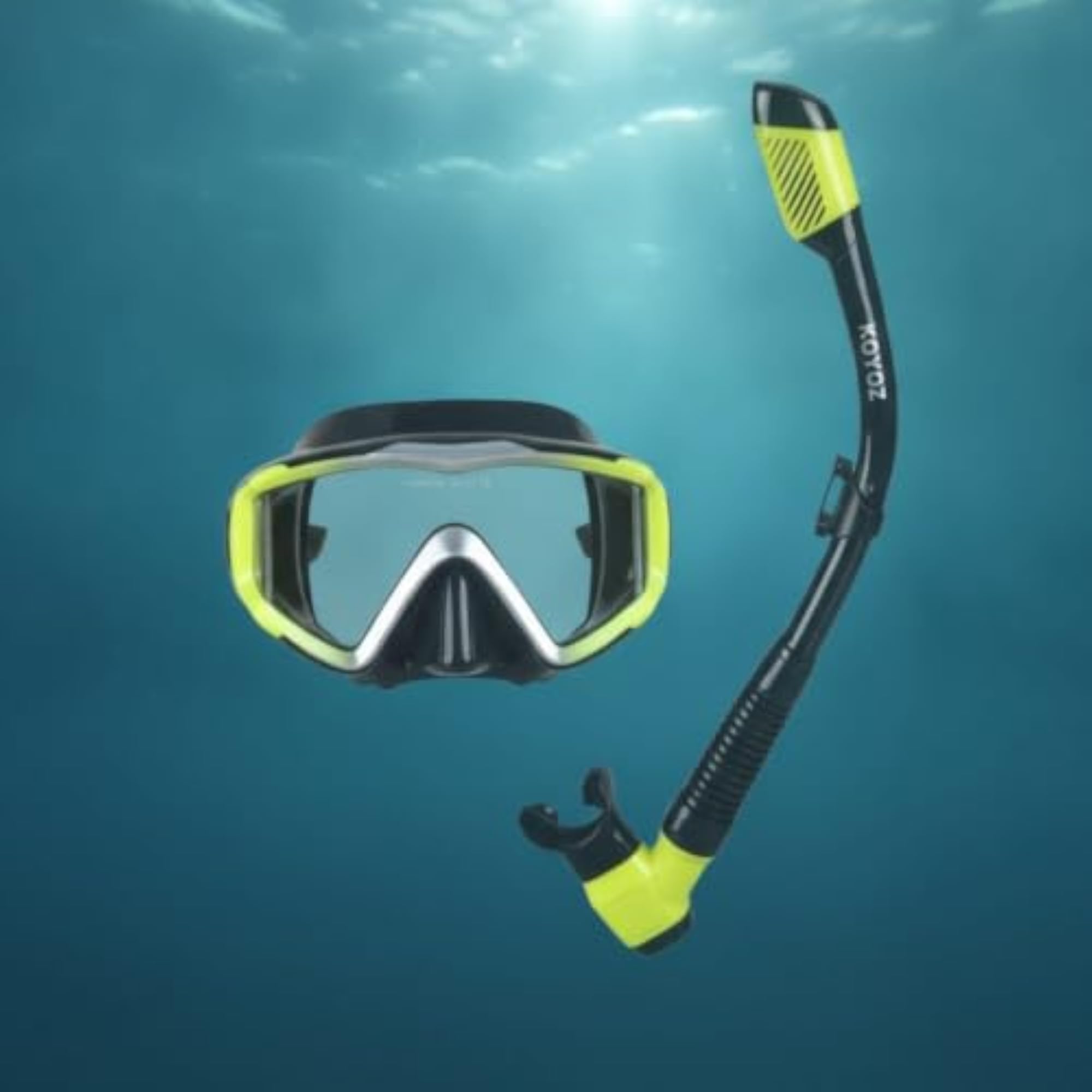 Wide-View Snorkeling Set Adjustable Diving Mask with Snorkel