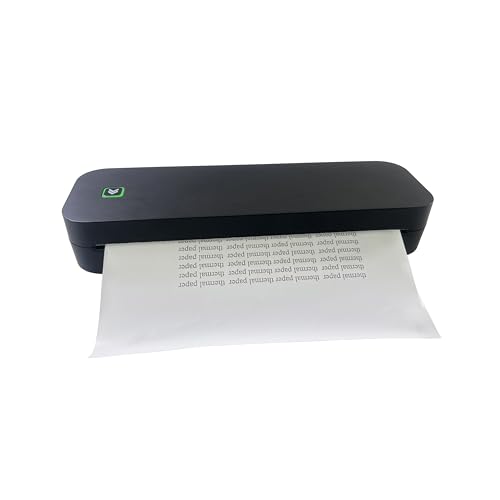 Image of IOOIOO D210 Portable Printer, Wireless Inkless Bluetooth Thermal Printer for Tattoo Stencil Transfer Paper, for 8.5 x 11 Letter, A4 Rolled & Folded Thermal Paper (Black, Without Carrying Case)