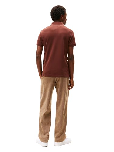 Image of Tommy Hilfiger Men's Short Sleeve Polo Shirts in Slim Fit with Stretch and Organic Pique Cotton