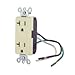 Leviton 16352-CW 5-20R DEC Recep Grnd CLP LEADED White