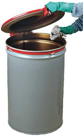 Powder-Coated Drum Lid, Red, Steel