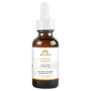 SKIN DEVA 1 oz Serum Vitamin C and Hyaluronic Acid Serum for Face + Matrixyl 3000 Anti Aging Serum, Boost Skin Collagen, Dark Spot Corrector, Anti Wrinkle Facial Serums