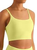 KIKIWING Longline Bra Cropped Tank Tops for Women Padded Sports Bra Workout Bras for Women Fitness C