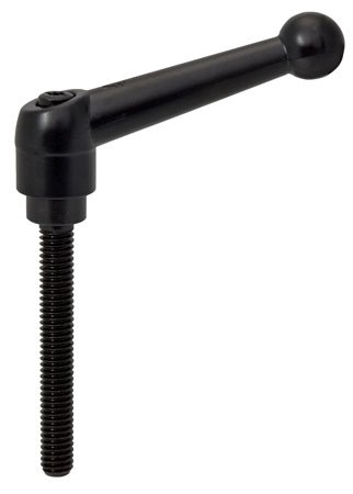 Kipp KHB-724 Zinc Ball Knob Adjustable Handle 1.57 Inch Long, 1/4-20 x 1.18 thd