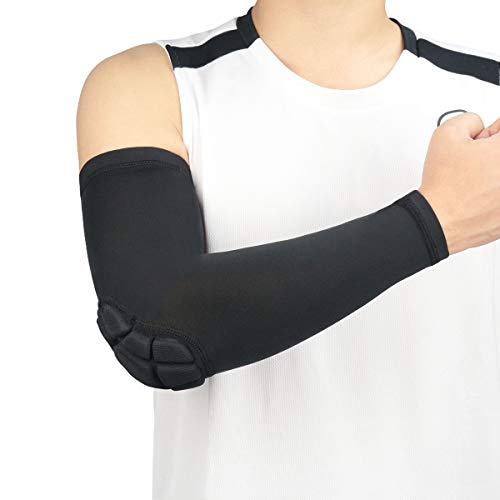 RGA Compression Padded Arm Sleeves Crashproof Arm Guard Elbow Support for Men Women