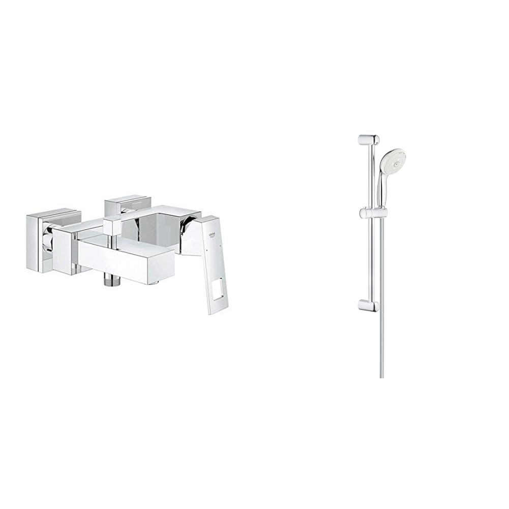 Grohe Eurocube Tek Kumandalı Banyo Bataryası + Tempesta 3 Fonksiyonlu El Duşlu Duş Seti