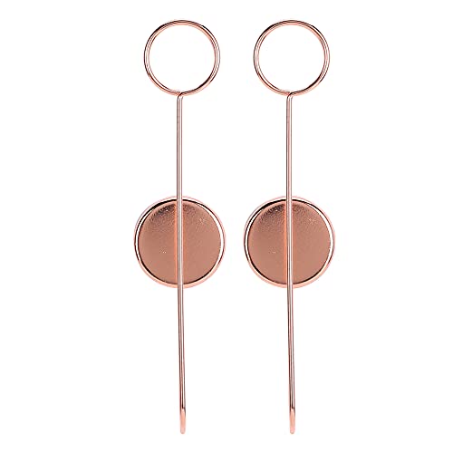 Image of 2Pcs Picture Hanging Clips Metal Double Sided Adhesive Wall Stickers Message Clip(Rose)