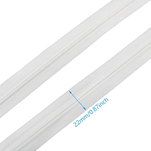 Zczqc Invisible Nylon Coil Zipper 10Pcs 3# 16 Inch Nylon Invisible Sewing Zipper Bulks Hidden Zipper White #TOP2