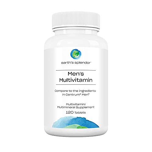 Earth's Splendor Multivitamin for Men, With Vitamin C, D, Energy, Immune and Muscle Health Support,Â Vegetarian, 120Â Tablets
