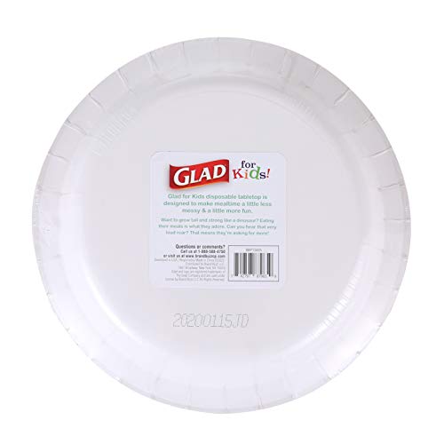 Glad for Kids Disposable Paper Plates, Dinosaurs, 8.5 Inch, 20 Count, 3-Pk - image 9