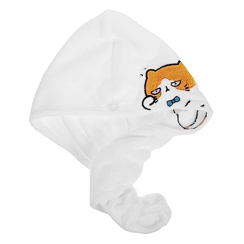 FOMIYES ヘアドライキャップ ロングヘア対応 大型タオルターバン シャワーキャップ 女性用 速乾 バスタオル帽子 洗濯機洗い可 漫画柄 軽量 携帯便利