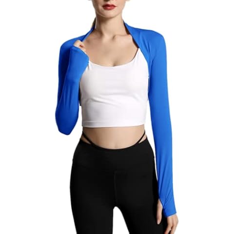 ROWAI Anti-UV Shawl Arm Sleeve Sun Protection Arm Cooling Sleeves Comfortable for Women Golf & Outdoor Sports Blue XL Cover