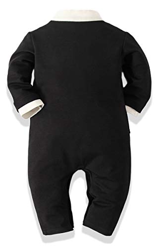 Baby Boys' Tie Striped Vest Gentleman One-Piece Romper Wedding Outfit2