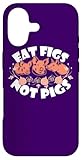 Carcasa para iPhone 17 Comer higos no Cerdos Divertido Vegano