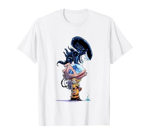 Aliens Cute Animated Xenomorph Big Chest Chibi Poster T-Shirt