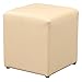 Ławka na buty Pufa Faux Leather Cube Seat Niski stołek z wyciszoną podkładką antypoślizgową Korytarz Niture Change But Mały stołek, beżowy, 32 cm x 32 cm x 32 cm